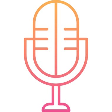 mikrofon simgesi vektör illüstrasyonu 