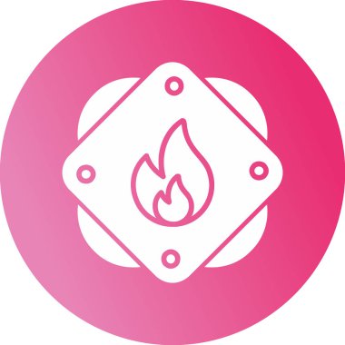 ateş Ağı simgesi basit illüstrasyon 