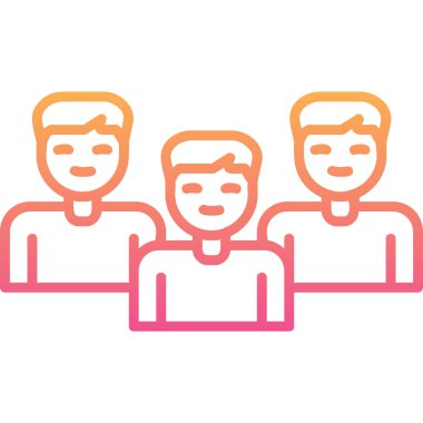 bir grup insan simgesi vektör illüstrasyon tasarımı 