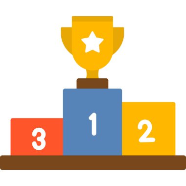 Kazanan kupa ikonu. özet çizimi 