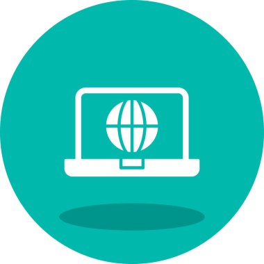 dizüstü bilgisayar simgesi, vektör illüstrasyonu basit tasarım