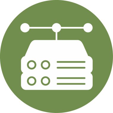 bilgisayar sunucu simgesi, vektör illüstrasyonu basit tasarım