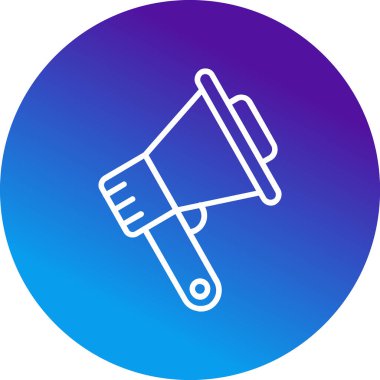 Megafon. Web simgesi basit illüstrasyon 