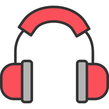 Kulaklık. Web simgesi basit illüstrasyon 