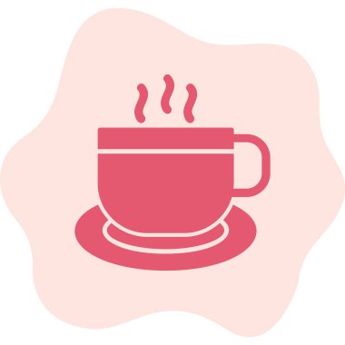 Kahve. Web simgesi basit illüstrasyon 