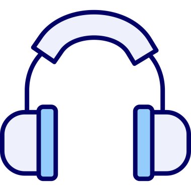 Kulaklık. Web simgesi basit illüstrasyon 