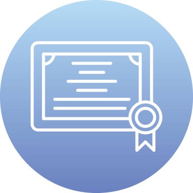 Sertifika. Web simgesi basit tasarım