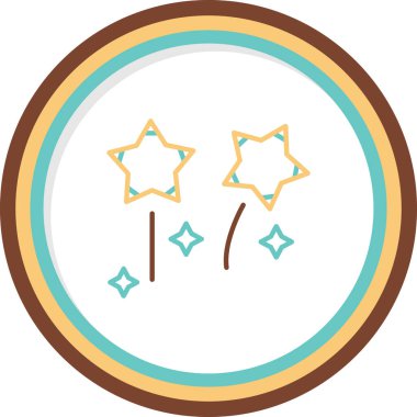 Havai fişek web simgesi, vektör illüstrasyonu 