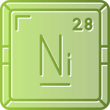 Nikel web simgesi, vektör illüstrasyonu 