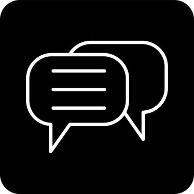 Sohbet simgesi vektör illüstrasyonu 