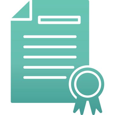 Sertifika. Web simgesi basit tasarım