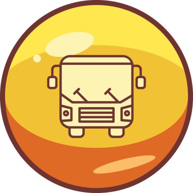 bus simgesi vektör illüstrasyonu