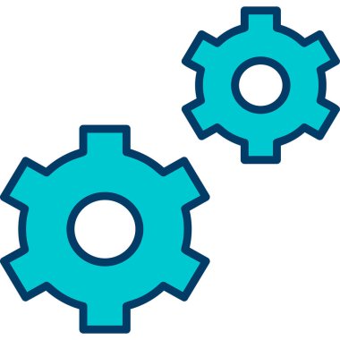 Vitesli ayar simgesi, vektör illüstrasyonu basit tasarım