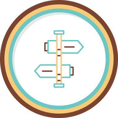 Bir sokak işaretinin vektör illüstrasyonu