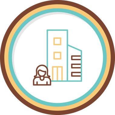 Atılgan ve kadın avatar. Web simgesi basit illüstrasyon 