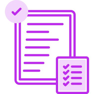 Onay listesi düz simgesi 