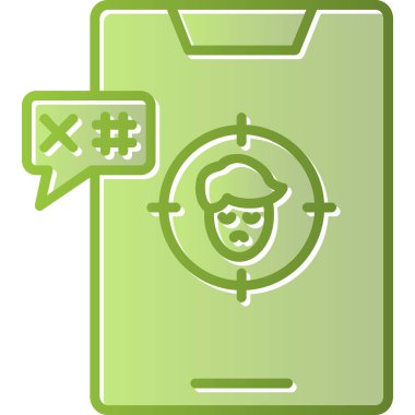 Siber Kabadayılık ikonu vektör illüstrasyonu