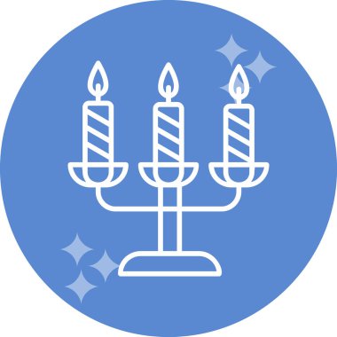 Bir şamdan ağ simgesinin vektör illüstrasyonu 