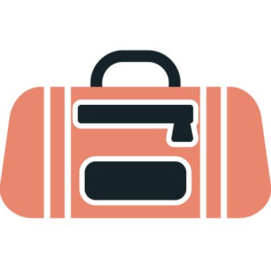 Spor çantası simgesi, vektör illüstrasyonu