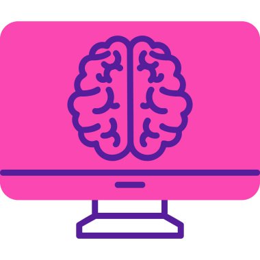 bilgisayar ekranı simgesi, vektör illüstrasyonu basit tasarım