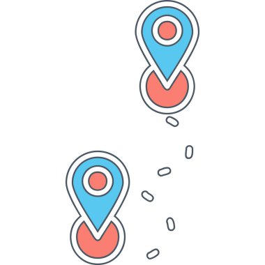 Rotadan. Web simgesi basit illüstrasyon