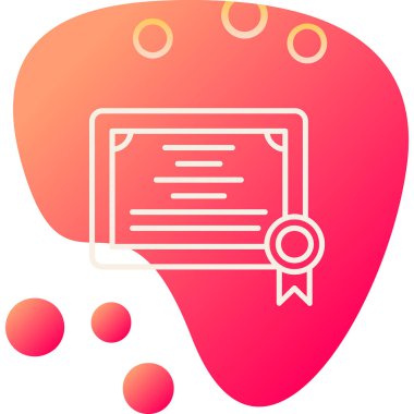 Sertifika. Web simgesi basit tasarım