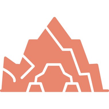 mağara ikonu vektör illüstrasyonu