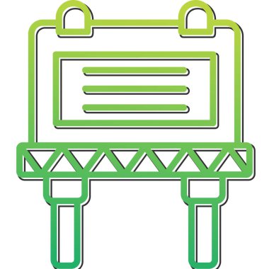 Poster ağ simgesi, vektör illüstrasyonu