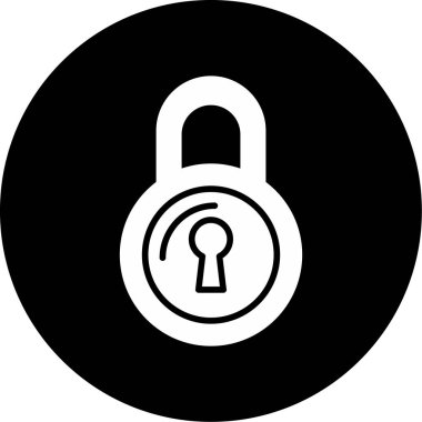 kilit düz simge vektör çizim