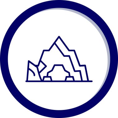 mağara ikonu vektör illüstrasyonu