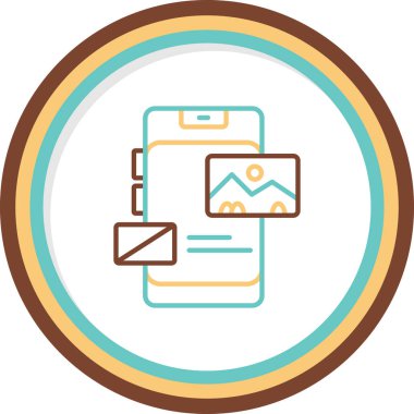 Resim web simgesi, vektör çizim 