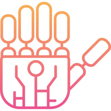 Robot el simgesinin web illüstrasyonu