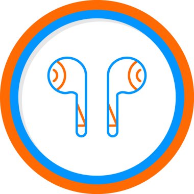 Kulaklık. Web simgesi basit illüstrasyon