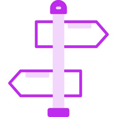 Bir sokak işaretinin vektör illüstrasyonu