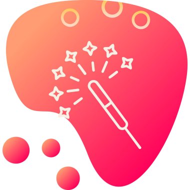 Havai fişek. Web simgesi basit illüstrasyon                           