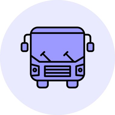 bus simgesi vektör illüstrasyonu