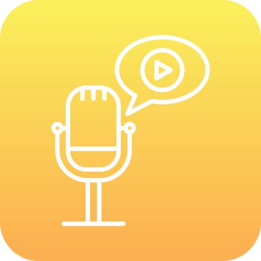 Medya podcast 'inin vektör illüstrasyonu