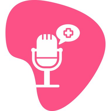 Sağlık Podcast ikonu vektör illüstrasyonu  