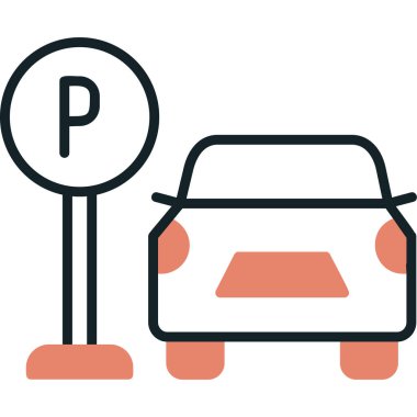 Web simgesi Otopark, illüstrasyon vektör