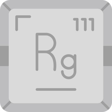 Roentgenium kimyasal element vektör çizimi