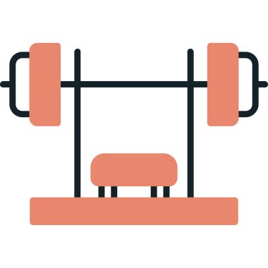 Bench Press simge vektör illüstrasyon tasarımı 