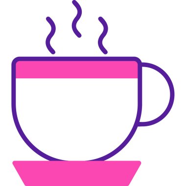 Kahve Kupası web simgesi, vektör çizim 