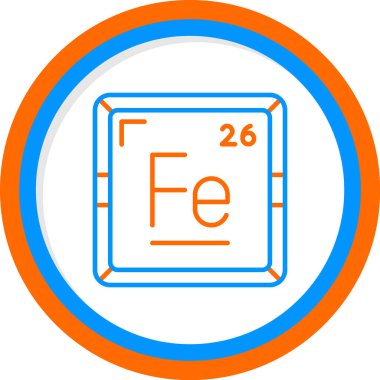 Periyodik tablo simgesinin demir kimyasal elementi