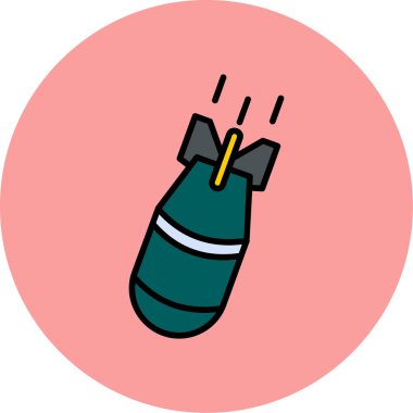 Hava bombası. Web simgesi basit illüstrasyon