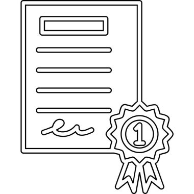 Sertifika. Web simgesi basit tasarım