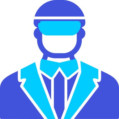 Güvenlik subayı simgesi, vektör illüstrasyonu basit tasarım