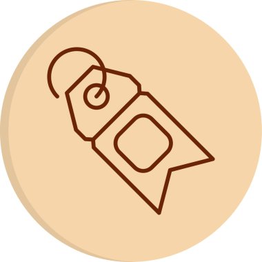 Etiket. Web simgesi basit illüstrasyon