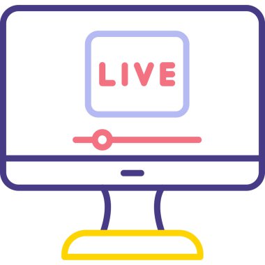 Yaşa. Web simgesi basit bir illüstrasyon. Ben...