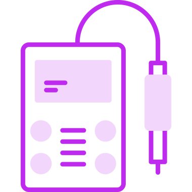 Biyoloji ph metre simgesi, vektör illüstrasyonu 