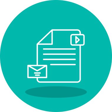 belge simgesi, vektör illüstrasyonu basit tasarım